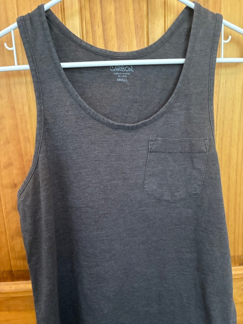 Carbon Grey Women’s Crewneck Pocket Tank Top Size Small - Picture 4 of 9